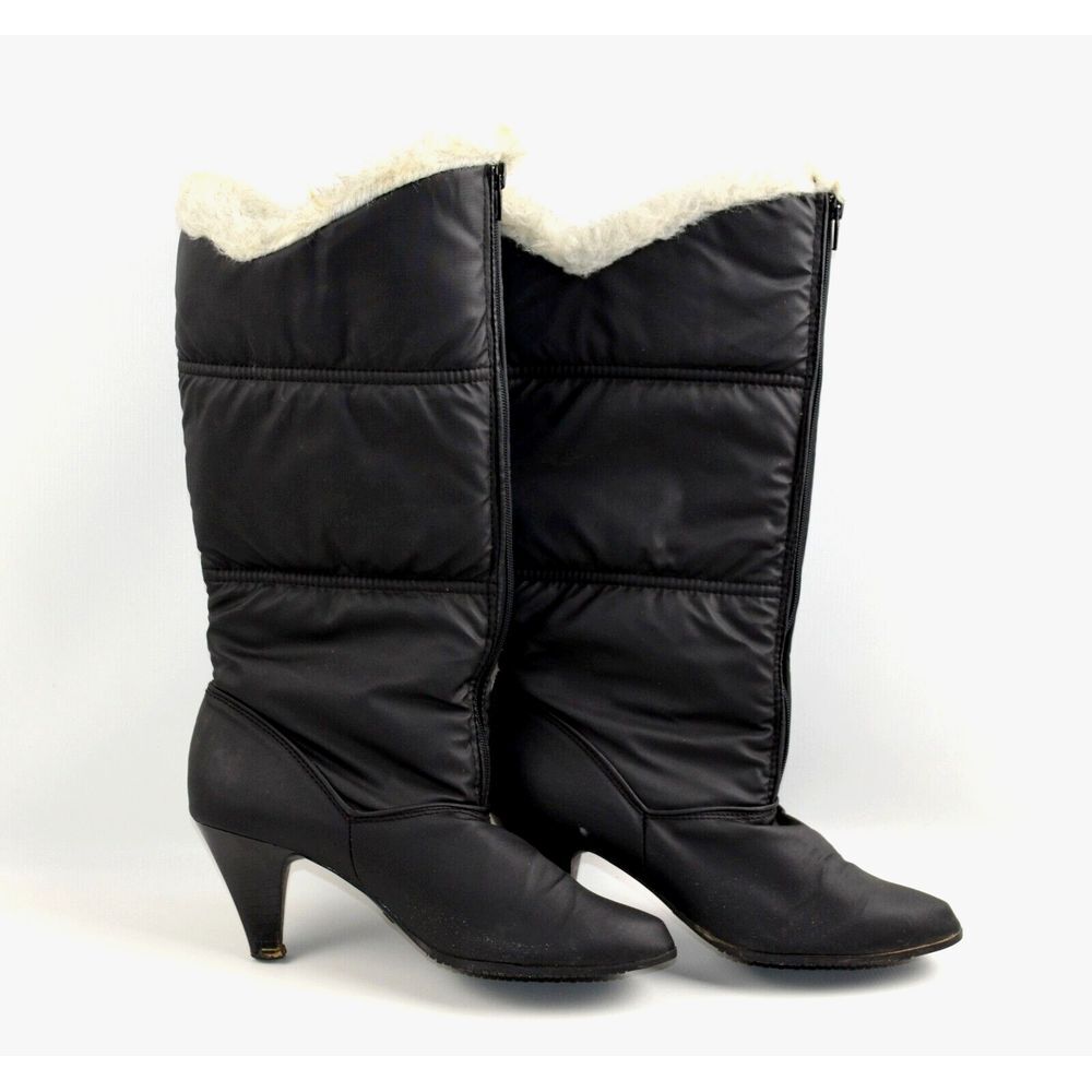 Danelle Snow Boots Womens 9 M Yukon Water Repellant‎ Blue Fur Lined Heeled